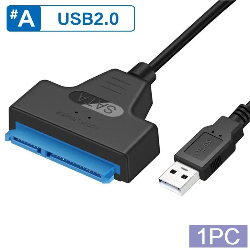 USB SATA 3 Cable Sata To USB 3.0/2.0 Adapter Compatible with 2.5Inch External SSD HDD Hard Drive Cable Computer PC laptop