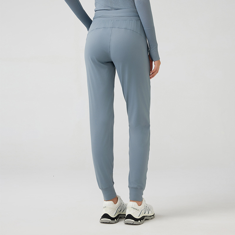 New brushed yoga women's running fitness pants, slim fit and slimming, leg binding sports pants D19069
