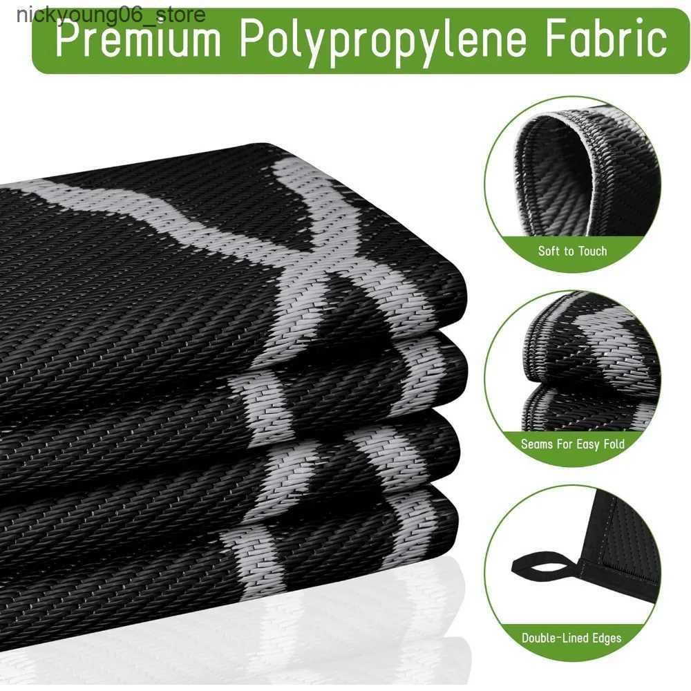 Non-Slip Bath Mats Outdoor Rug Waterproof Plastic Straw Rugs Stain UV Resistant Floor Mat Outdoor Rug L240910