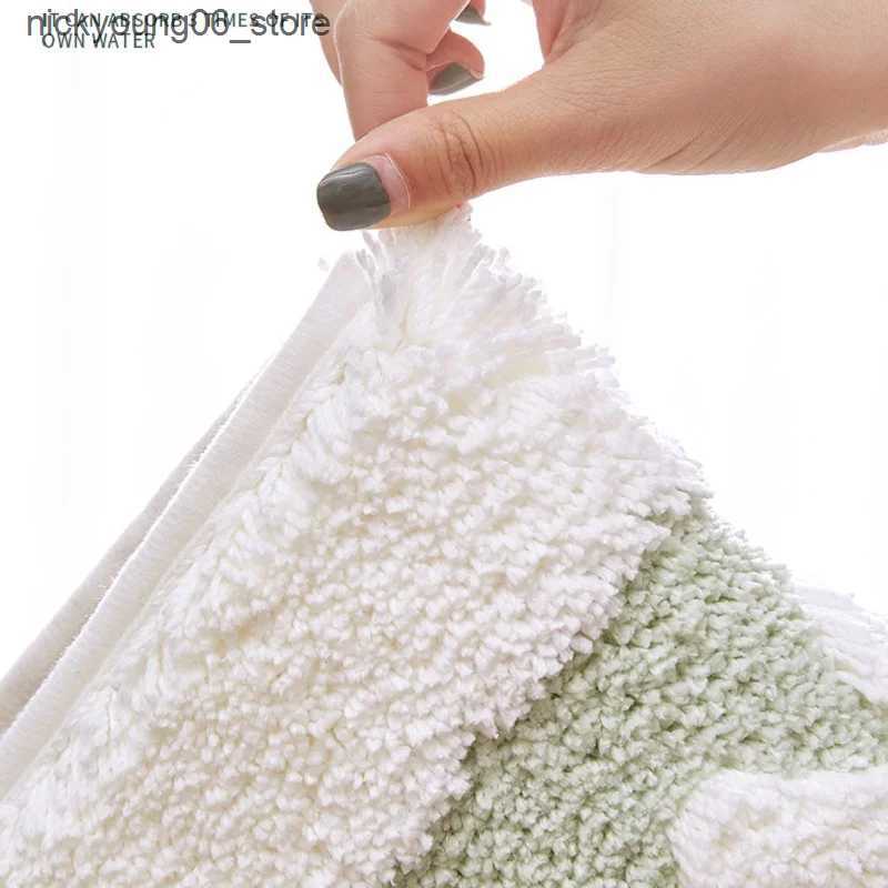 Non-Slip Bath Mats JFLEGAL Cartoon Little Daisy Flocking Rug Household Carpet Bathroom Non-Slip Mat Absorbent FloorLiving Room Decoration 60x90 L24091