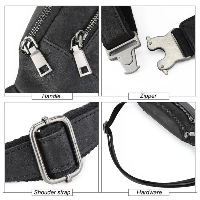 sbirds high-quality mens leather waist bag for running outdoor fashion retro waist bag anti-theft waist bag for men 241008