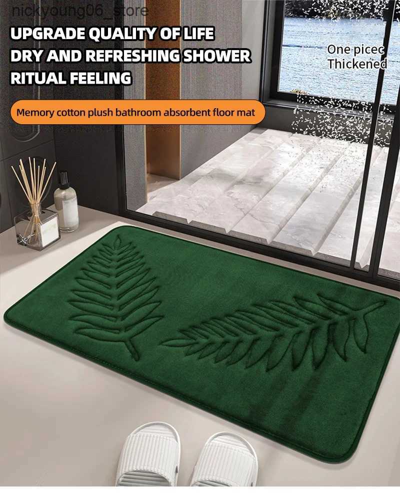 Non-Slip Bath Mats Memory Foam Bath Mat Toilet Mat Extra Soft Non-Slip Bathroom Mat Super Comfort Bath Mats for Bathroom Floor Bath Rug Foot Mat L2409