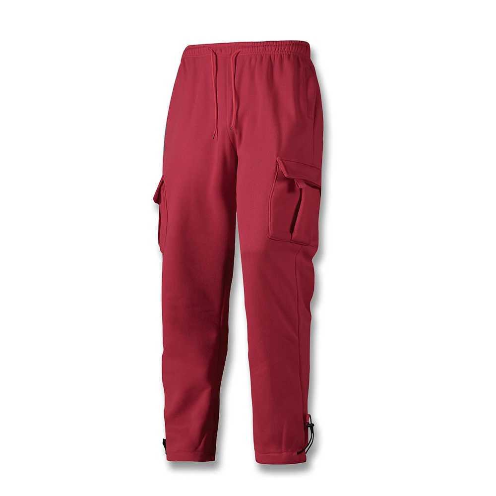 New loose straight fitting street running pants fashionable mens multi pocket casual sports pants W241009