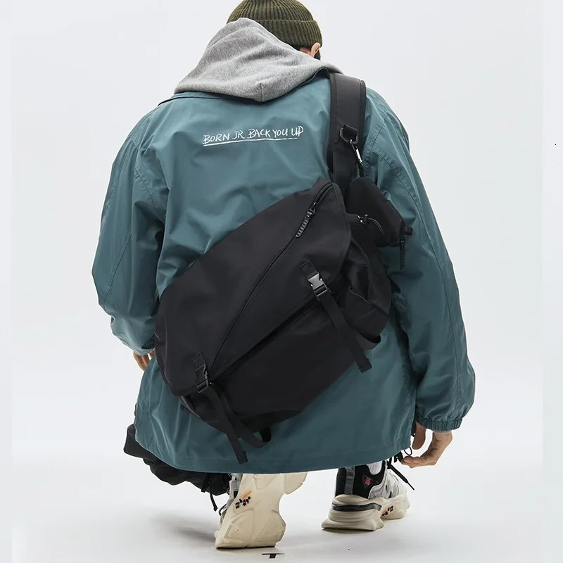 Fashionable mens chest bag waist bag high-capacity multifunctional street trend casual shoulder bag 241008