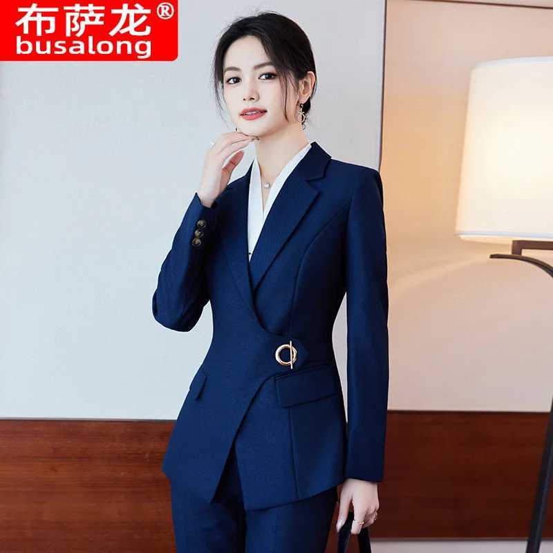Womens business suit temperature goddess style custom suit formal suit hotel receptionist uniform beauty salon work uniform W241009