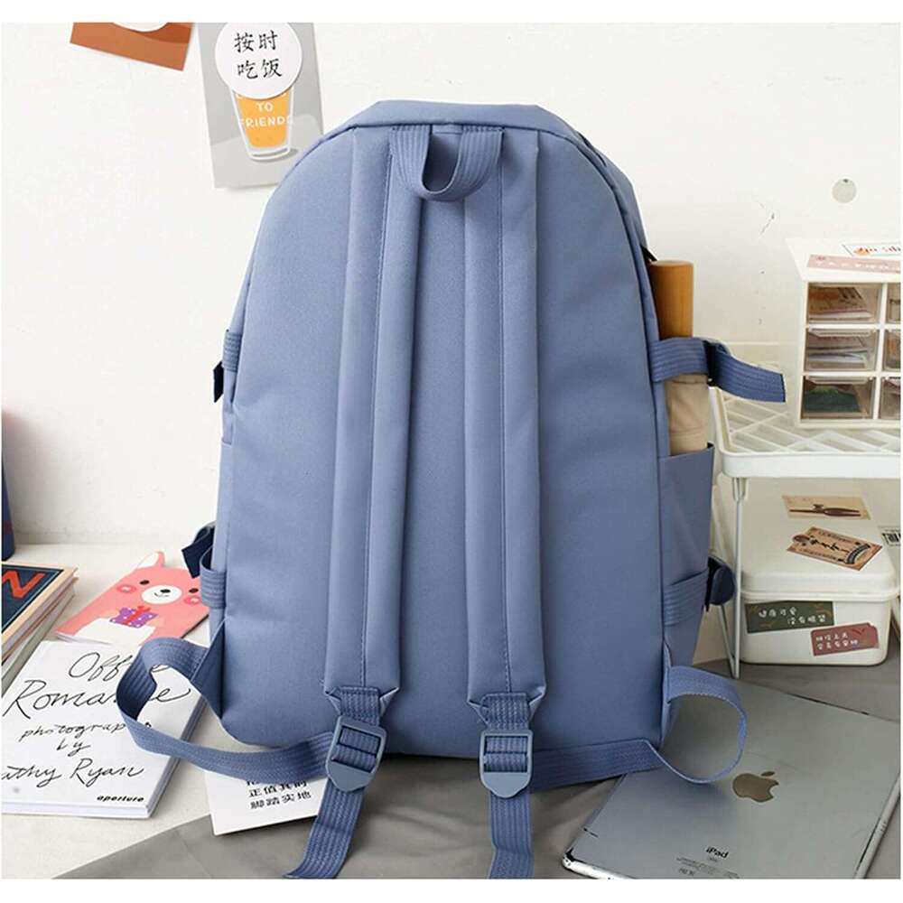 Kawaii Backpack 5Pcs Aesthetic School Bags cute backpack set with Pendant Lunch Bag,Pencil Case,Handbag,Coin Purse
