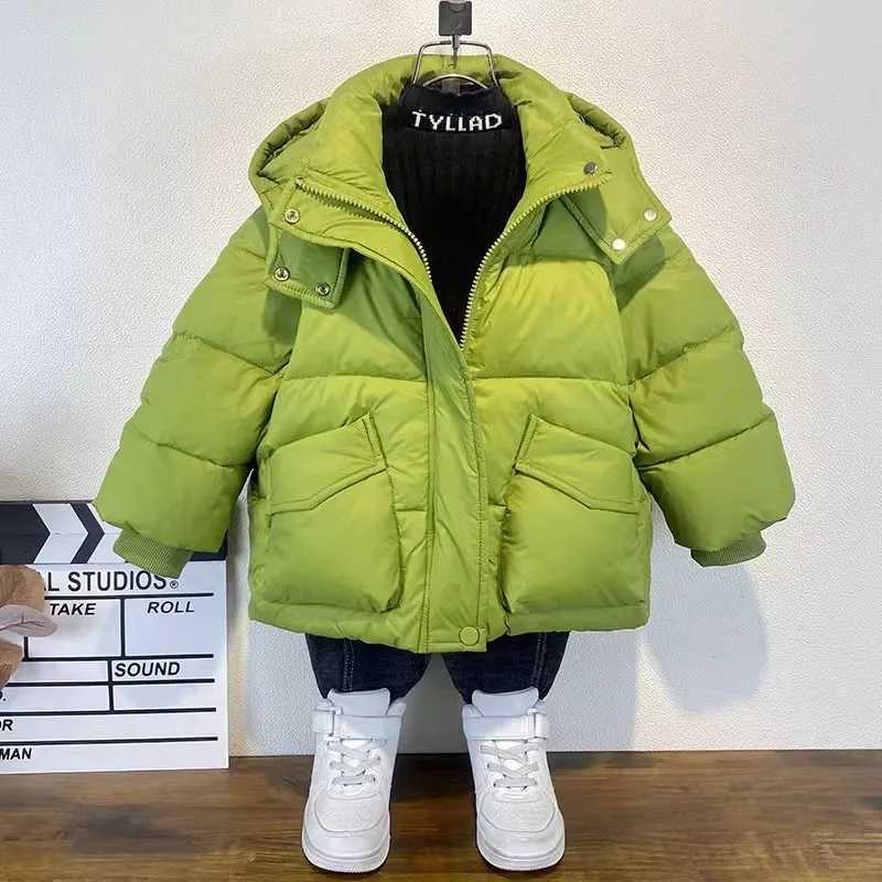 Down Coat Youth Winter Boys Down Jacket Warm Hooded Zipper Coat Christmas Boys Coat Birthday Gift 3-14 New Clothes H241010