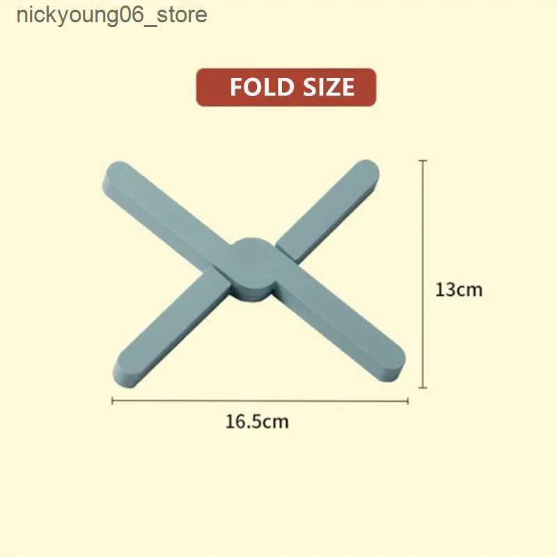 Non-Slip Bath Mats 1/2pcs Foldable Silicone Heat Resistant Placemat Non-Slip Table Mat Multi-purpose Pot Holder Dish Plate Coaster Kitchen Dining L240