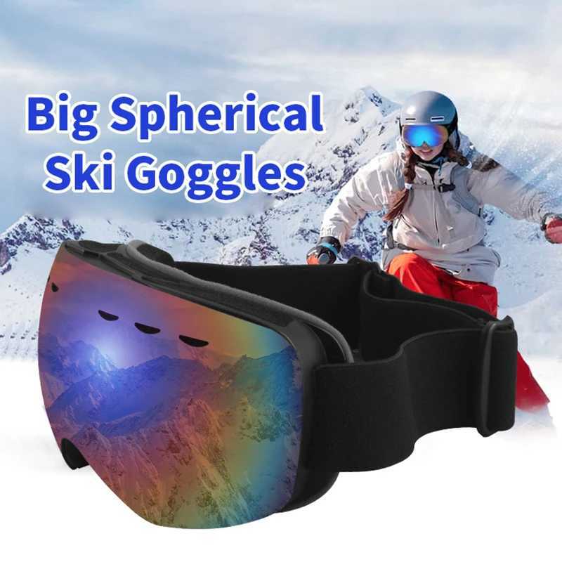 JSJM new ski goggles adult double-layer anti fog ski goggles winter outdoor sports goggles UV400 snowboard sled eyes CL241010