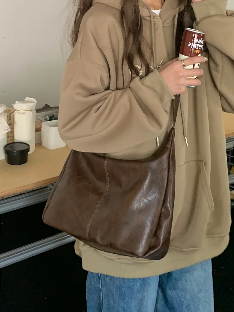 CGCBAG casual beer capacity messenger bag for women fashion women handbag high-quality PU leather handbag 241008