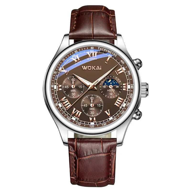 Watch Men Brown Watches Fashion Casual Business Leather Band Quartz Wristwatches Reloj Hombre Montre Sport Homme RelogioX250107