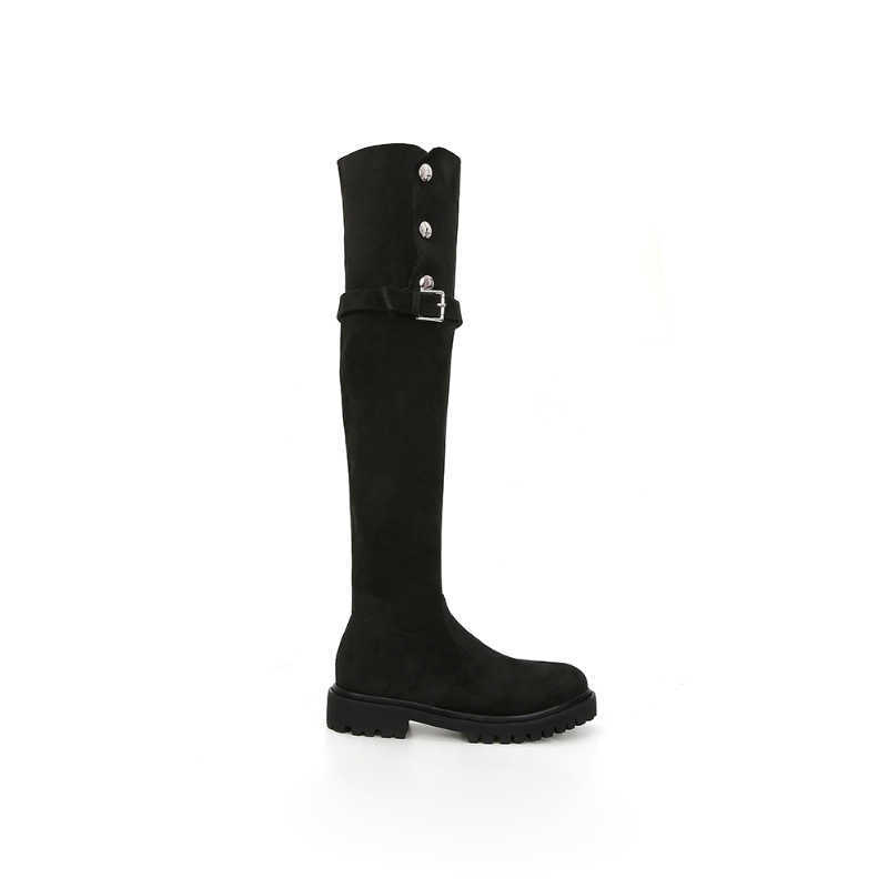 Plush Thick Heeled Fashion Boots Thigh High Heel Boots Over The Knee Boots Womens Long Martin Boots 240826
