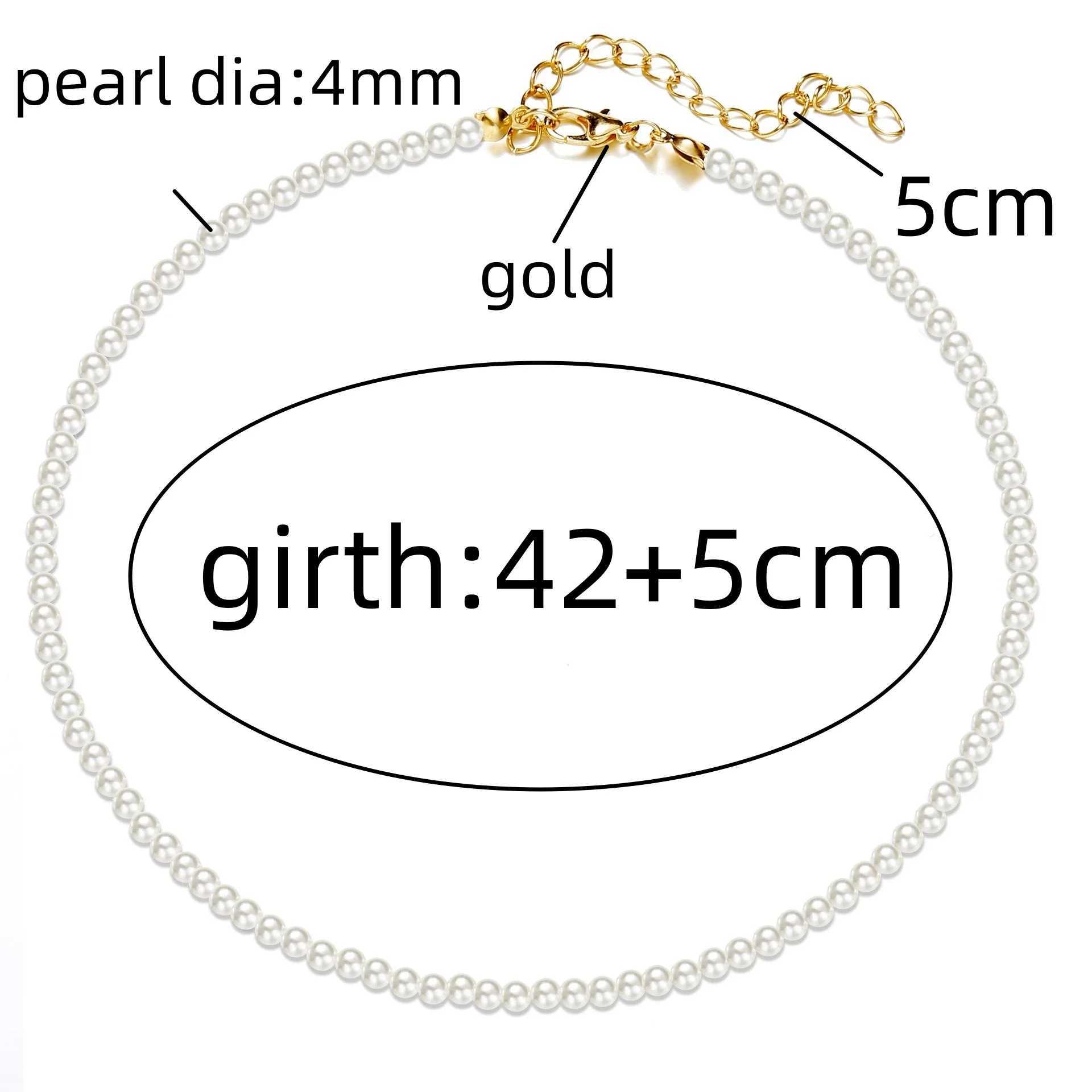4mm-6mm Imitation Pearl Pendant Necklace for Women Elegant Romantic Invisible Fish Wire Clavicle Bead Collares Wedding JewelryX241009