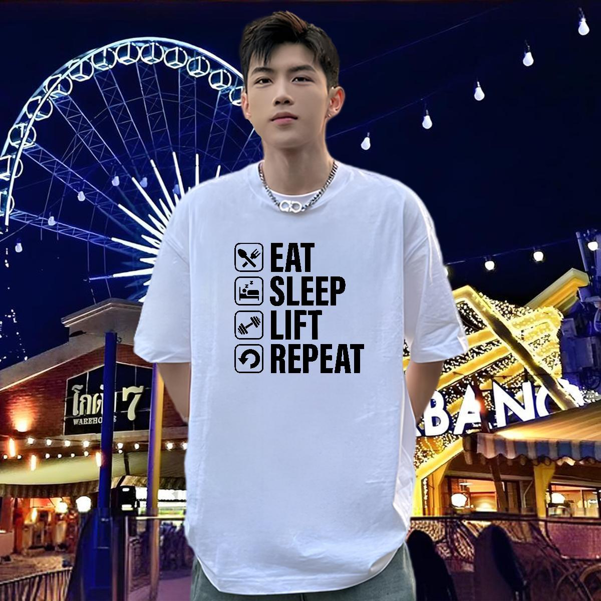 Popular Men T Shirts 230g Cotton letter Home Outdoor Floral Print Short Sleeve Soft Men Tees New Arrival Tees Shirts