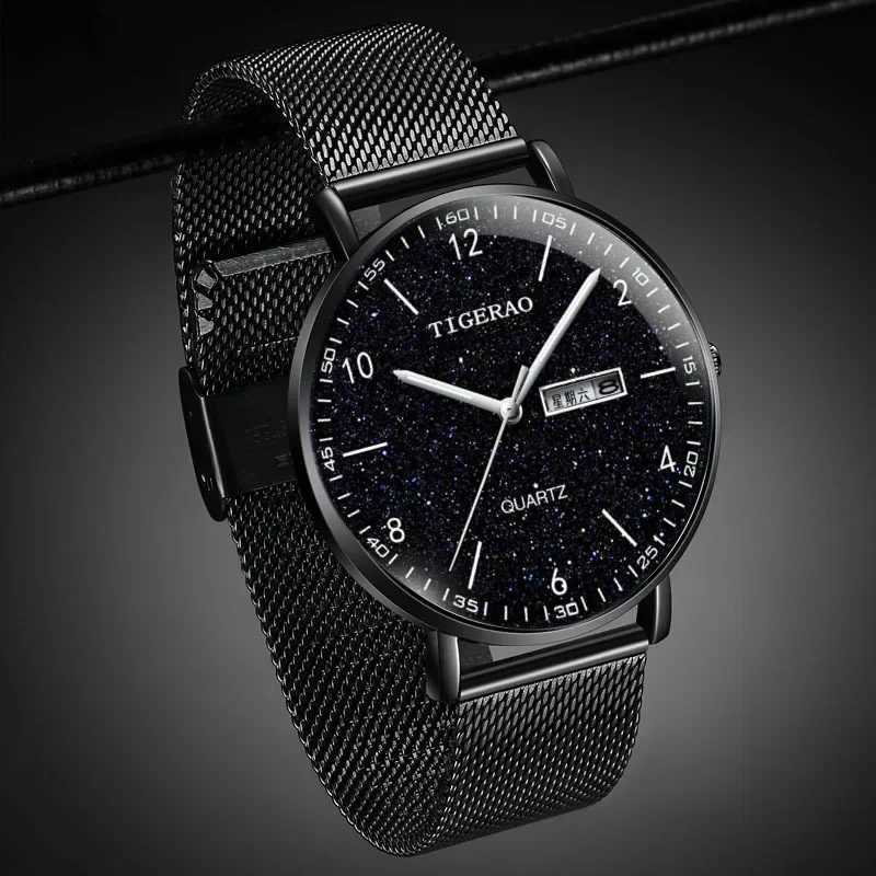 Luxury Mens Student Watches Campus Casual Trend Starry Sky Dial Wristwatch Ultra Thin Waterproof Night Light Watch reloj hombreX241010