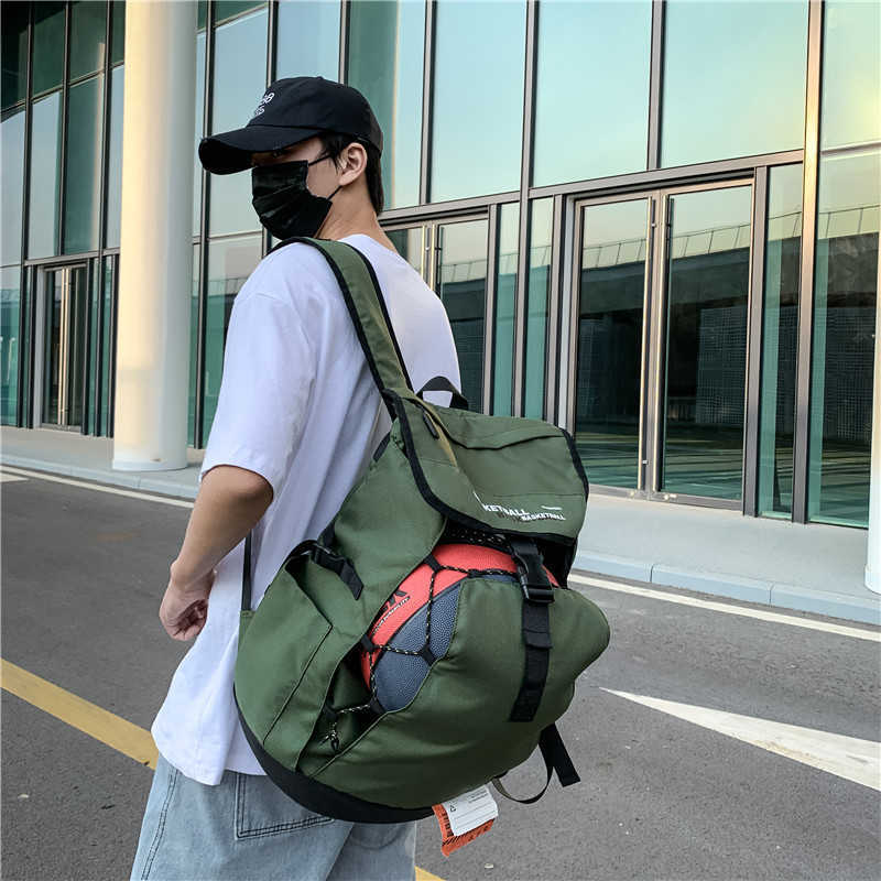Basketball Bag Korean backpack men's leisure sports college student schoolbag Street trend Backpack 241015