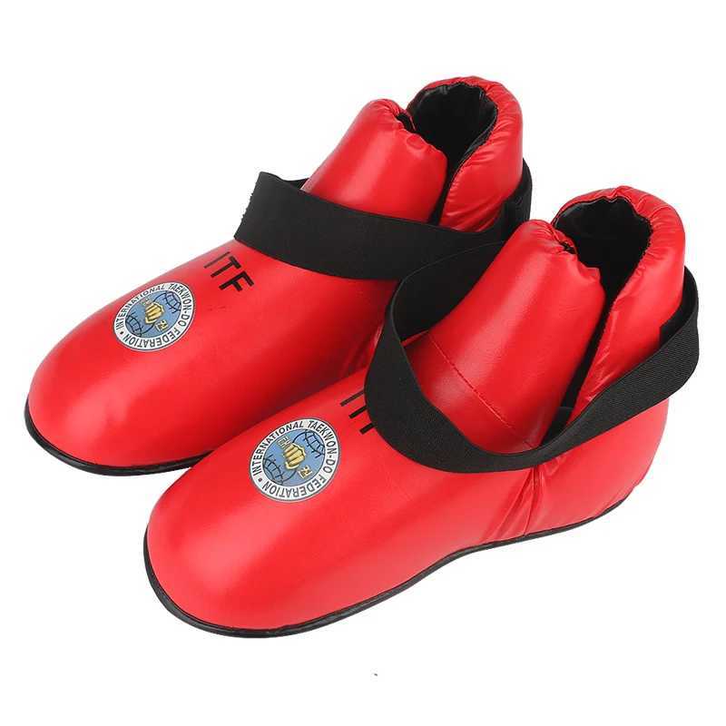 Taekwondo ITF gloves foot guards ankle protectors high-quality PU leather ITF foot guards adult protective boots W241010