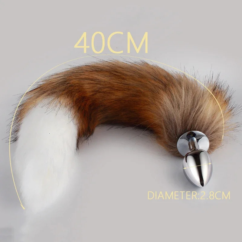Exotic Accessories Fetish Bondage Anus Equipment Artificial Hair Metal Anal Plug Fox Tail Bdsm Sex Toys For Women Gay Erotic 241010