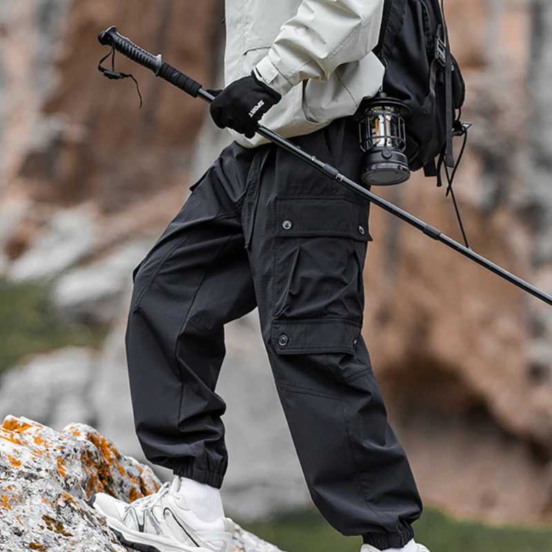 2024 autumn new loose casual outdoor freight mens clothing Trouser waterproof solid color mens clothing JLiz80627 W241009