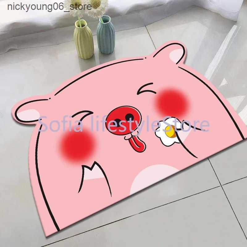 Non-Slip Bath Mats Cartoon Shaped Bathroom Floor Mat Diatom Mud Cushion Toilet Door Absorbent Bathroom Foot Mat Foot Mats L240910