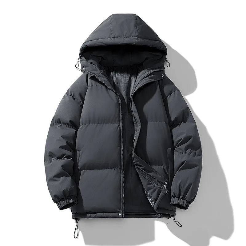 winter park mens cotton padded jacket mens inflatable jacket outdoor hooded jacket casual windproof jacket thick warm jacket mens jacket 241007