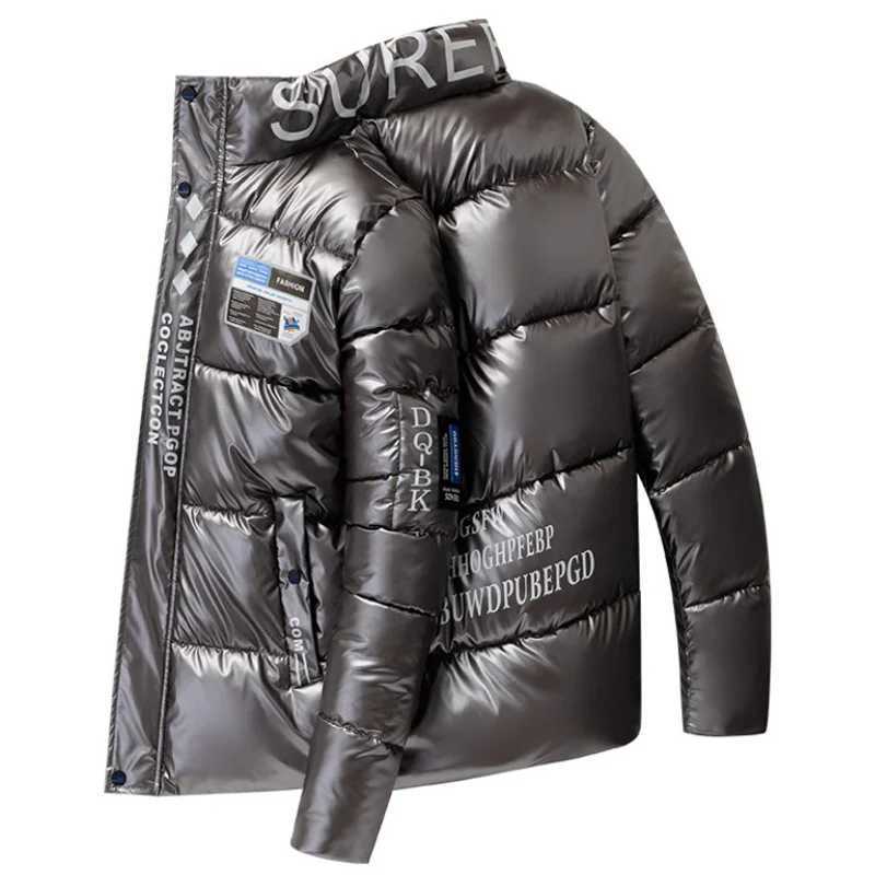 Men's Down Parkas Winter Parka down cotton apron jacket mens vertical collar thickened warm trend casual warm mens waterproof Y2410098MZJ