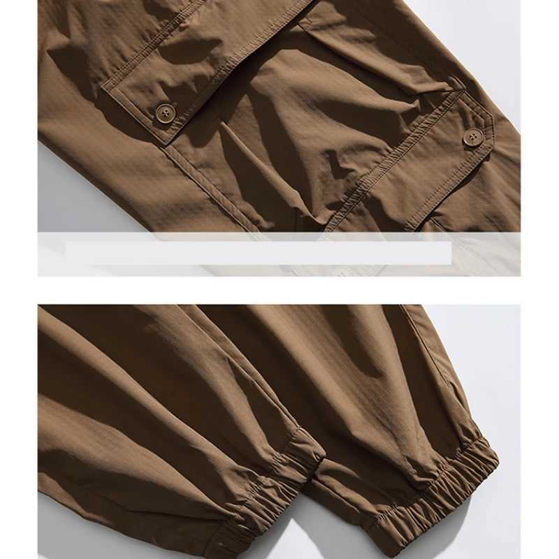 2024 autumn new loose casual outdoor freight mens clothing Trouser waterproof solid color mens clothing JLiz80627 W241009