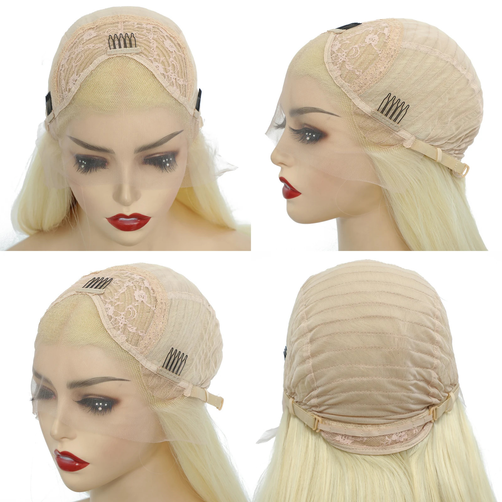 WIF Pink Wave Synthetic Lace Front Wig Long Body Wave Tear Green Fiber Lace Wig Fashion Women Makeup Cosplay Blonde 241007