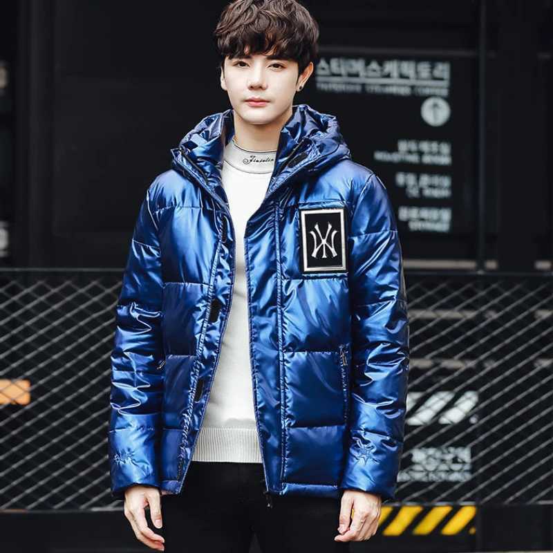 Men's Down Parkas 2024 New Men Down Jacket Winter Coat Short Loose Leisure Parkas Thicken Warm Glossy Outwear Hooded Fashion Overcoat Y241009Z8FT