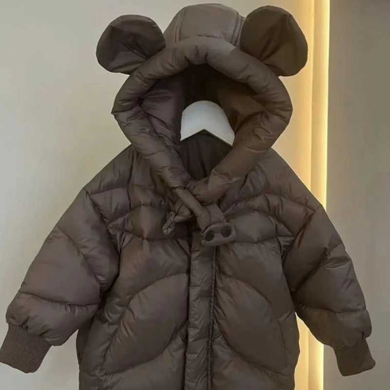 Down Coat Womens down jacket cotton jacket windbreaker 2023 black warm thick winter ski suit sports school childrens clothing H241010