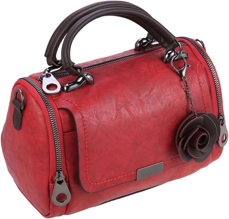 Crossbody Bag Boston Barrel Handbag with wer Pendant for Women