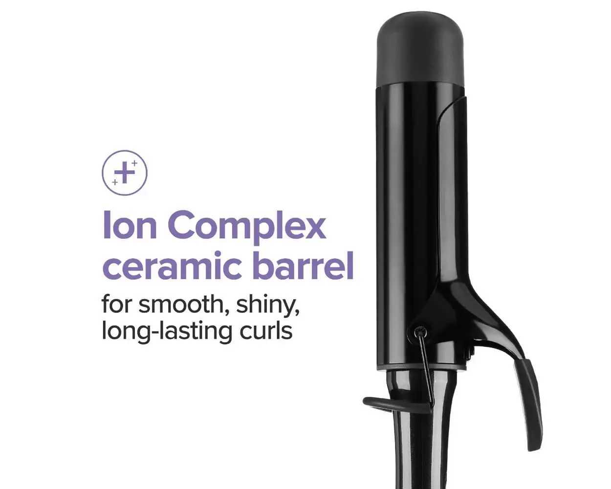 Express Ion Curl Ceramic Curling Iron Fast-Heating For Volume Body + WavesXJ241010