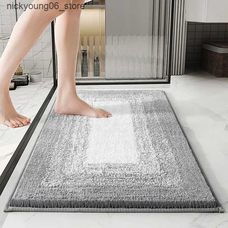 Non-Slip Bath Mats JFLEGAL Bathroom Rug Toilet Water Absorbent Mats Household Bathroom Bathroom Entrance Carpet Bath Non Slip Foot Mat 60x90cm L240910
