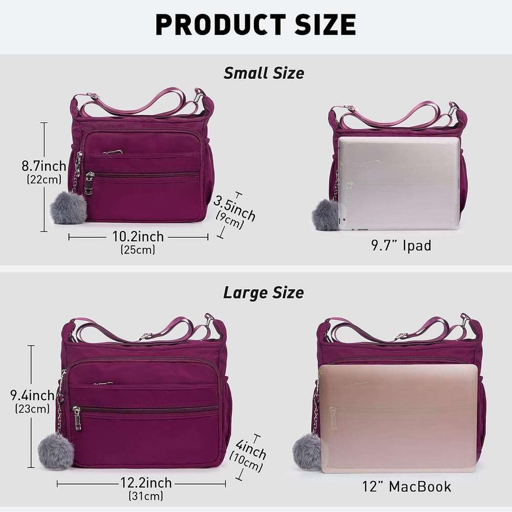 Women's Shoulder Bags with RFID Anti Thief Pocket Casual Handbag Travel Bag Messenger CrossBody Purse for Women