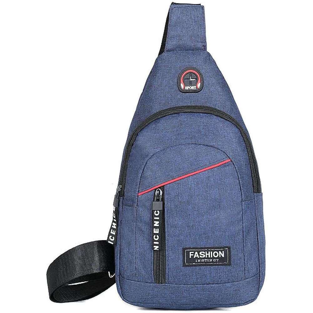 Chest Unisex Large-Capacity Earphone Hole One-Shoulder Messenger Bag
