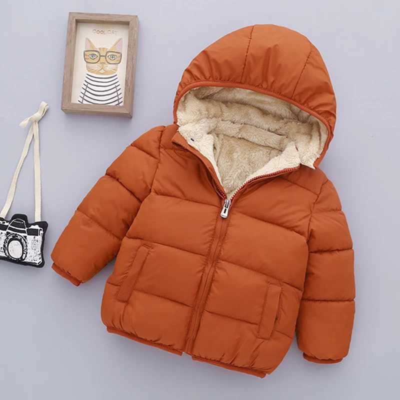 Down Coat Winter baby wool jacket childrens cartoon jacket autumn boys warm hooded jacket girls plush warm jacket H241010