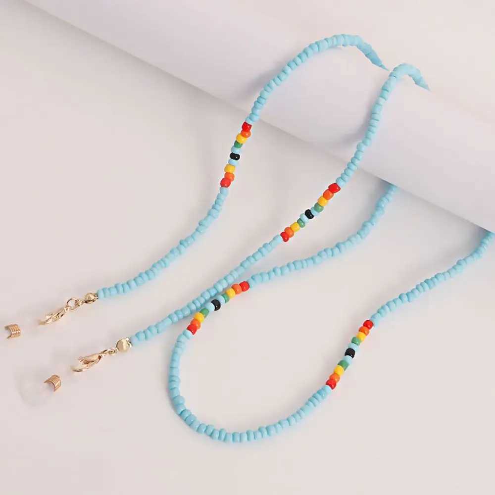 Sunglasses Masking Chains for Women Colorful Rice Beads Eyeglasses Accessories New Fashion Lanyard on NecklaceX241010