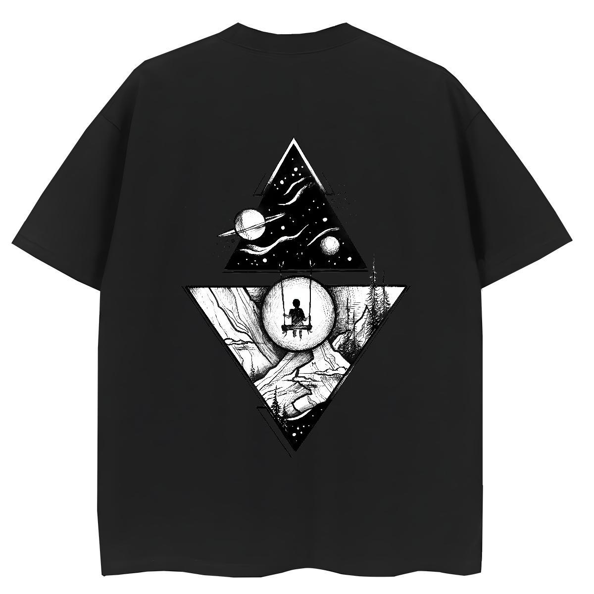 Classic Women T Shirts 230g Cotton O Neck Short Sleeves Casual Beach eye of the devil Unisex Tshirts Loose fit Anime Oversized Tee Shirt