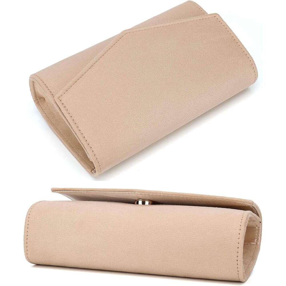 Women Evening Bag Dr Clutch Handbag Faux Suede Purse for Wedding