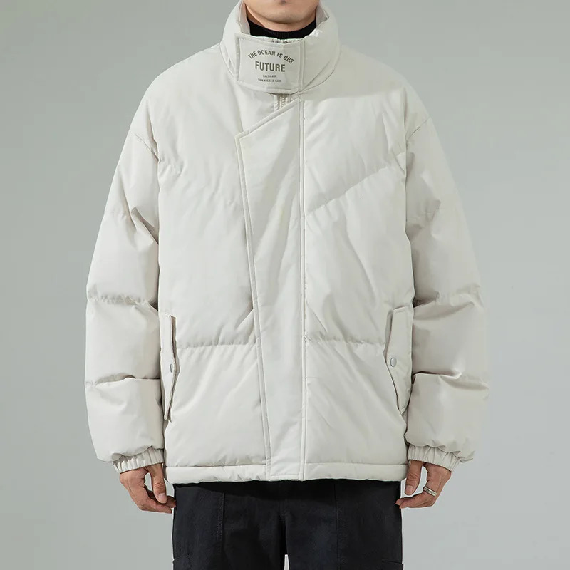 Fashionable mens winter jacket inflator Parka clothing thick lining Parka outdoor warm snow mens long padded jacket 3XL 241007