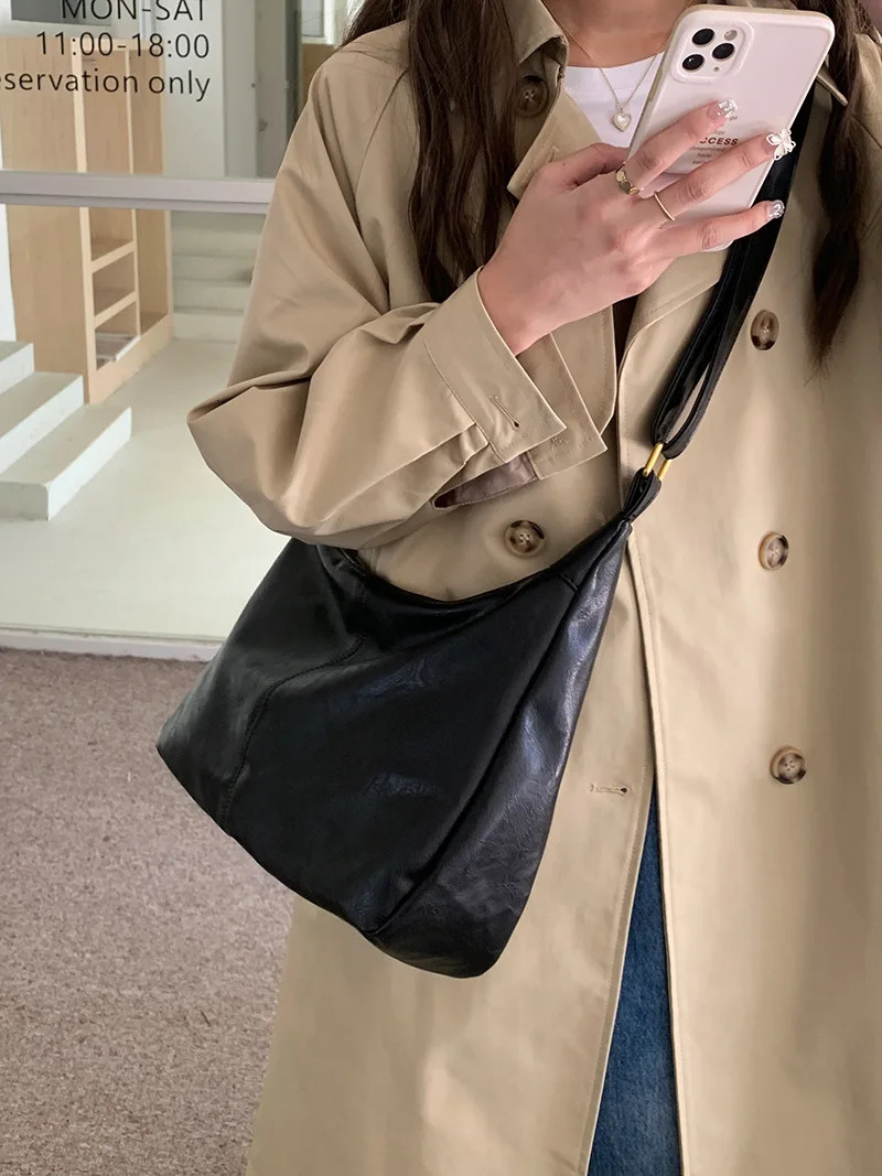 CGCBAG casual beer capacity messenger bag for women fashion women handbag high-quality PU leather handbag 241008
