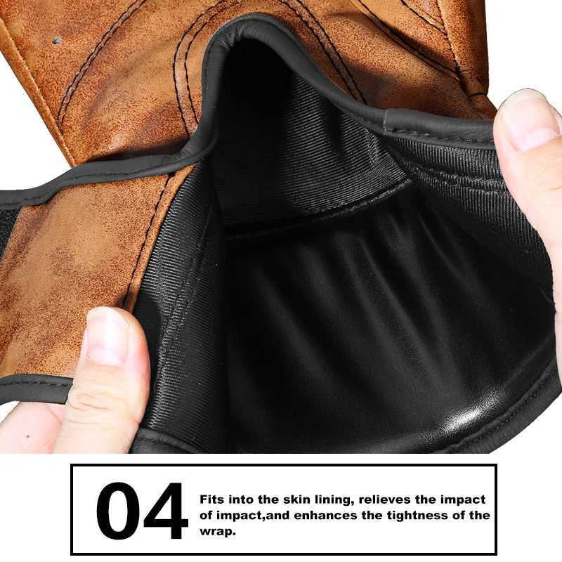 GINGPAI high-quality adult mens and womens boxing gloves Pu leather retro gloves MMA Muay Thai Sanda equipment 8 10 12 oz W241010