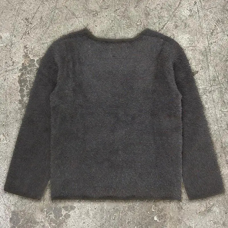 Y2k American retro graphic hip-hop gothic punk sweater Harajuku retro latte art retro fashion streetwear mens retro cardigan 241007