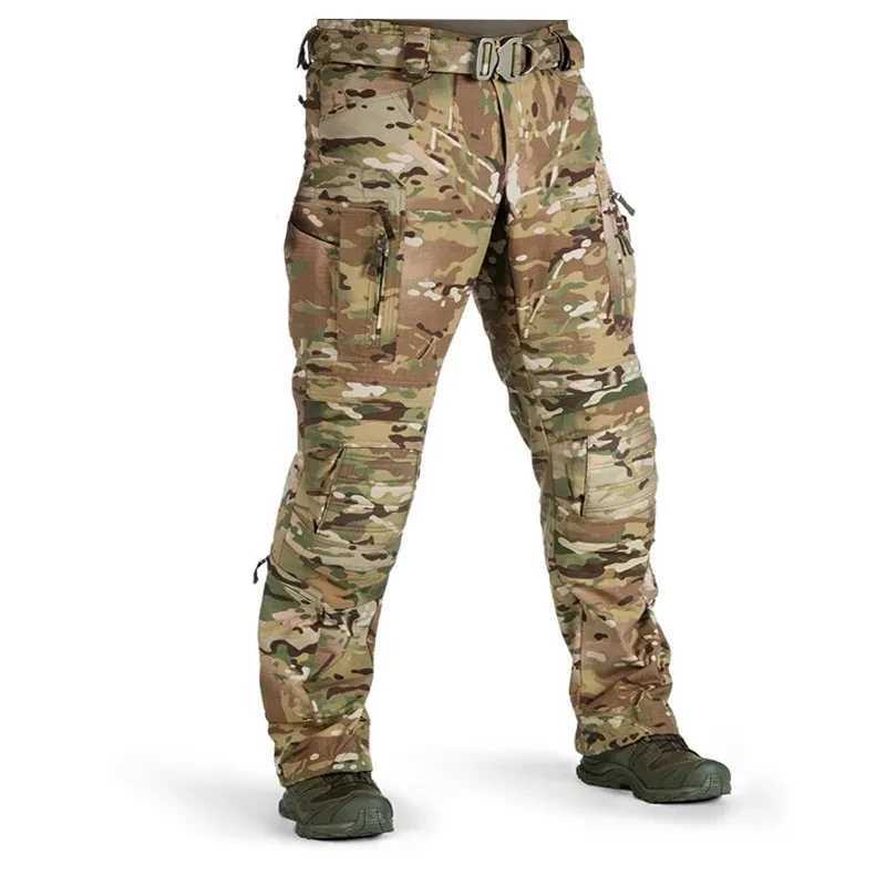 Mens combat outdoor tactical cargo pants sports camping Trouser camouflage multi camera black hiking hunting suit W241009