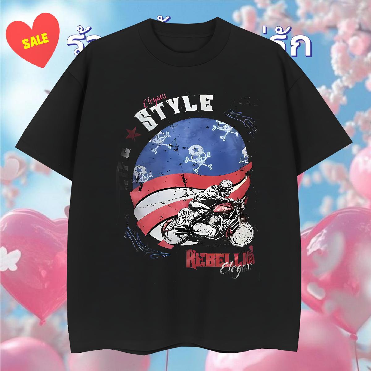 Soft T shirt 100% Cotton 230g skull Daily Outfit Anime Print Crew Neck Tshirt for Man Woman Custom Tops Shirt