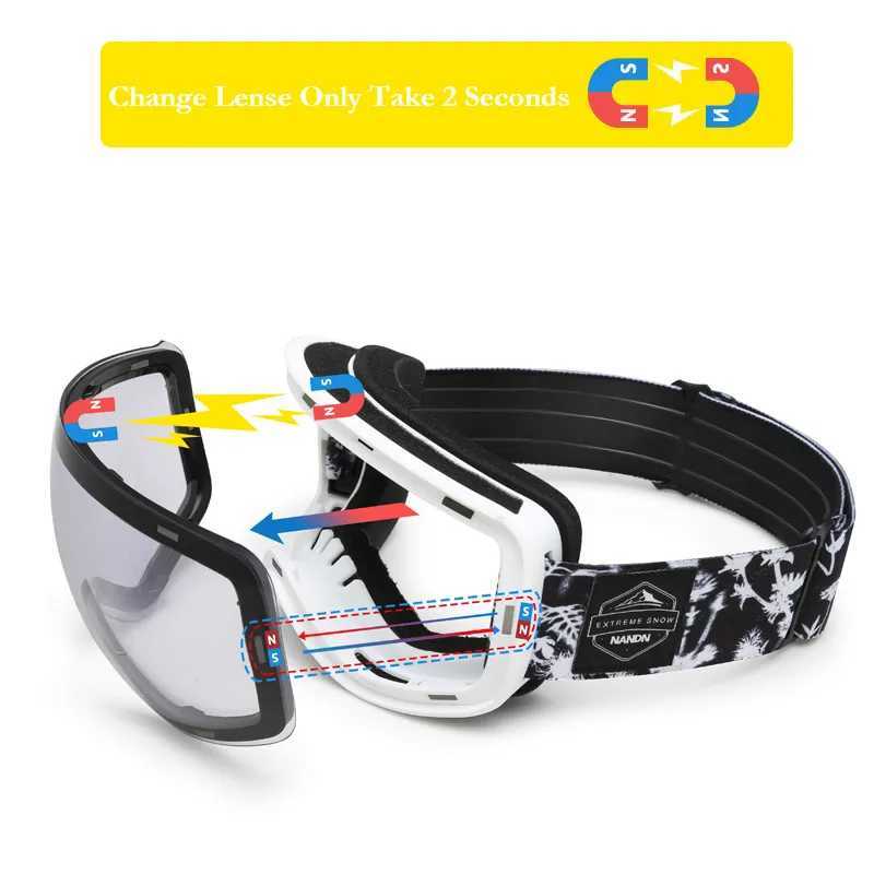 NANDN brand ski goggles mens ski goggles UV400 protective ski goggles anti fog ski mask NG10 CL241010
