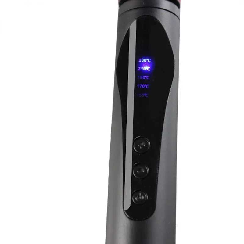 Rotating Professional Ceramic Hair Curler Curling Iron Wand LED Wand Curlers Hair Styling Tools 240V EU SocketXJ2410