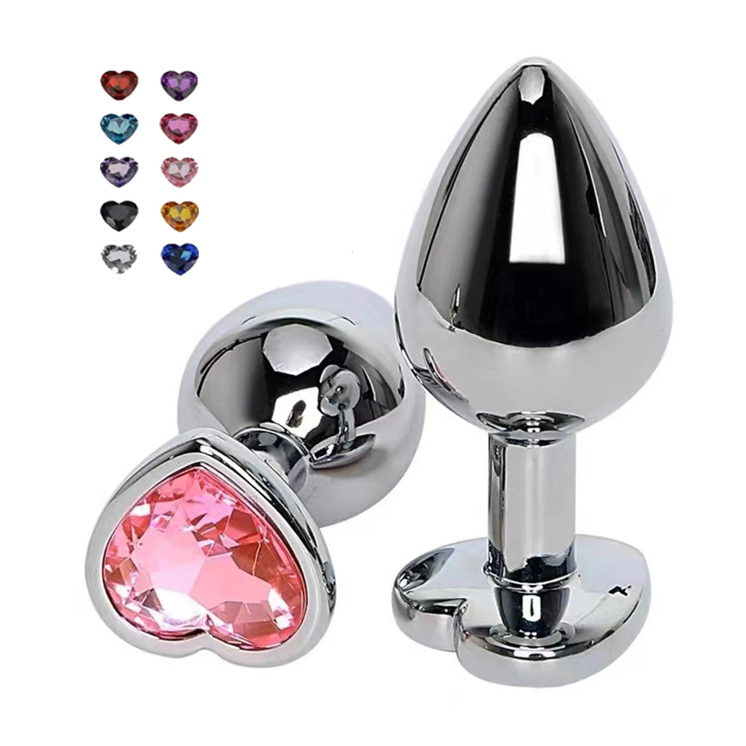 Small Butt Plug Anal Sex Toys Heart Shape Metal Stainless Smooth Sexy Toys For Women Adult Butt plug Stainless Steel Anal Plug 241010