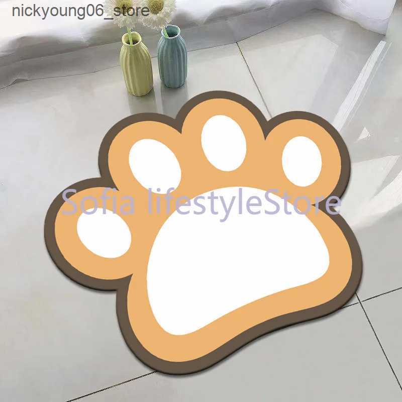 Non-Slip Bath Mats Cartoon Shaped Bathroom Floor Mat Diatom Mud Cushion Toilet Door Absorbent Bathroom Foot Mat Foot Mats L240910