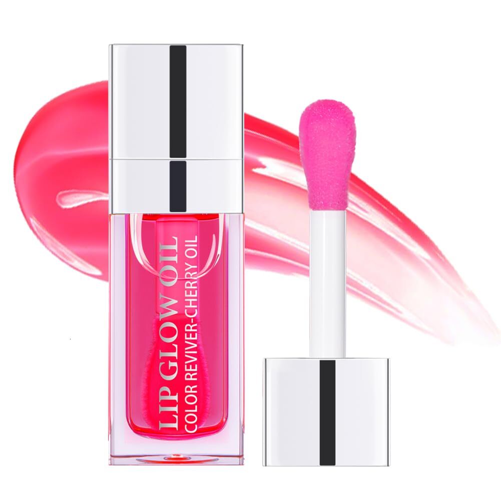 Fovcos Oil - Moisturizing and Tonifying Lip Gloss Cream, Cherry Color